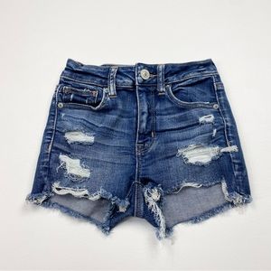 Women’s American Eagle Next Level Stretch Cutoff Denim Jean Shorts Size 00
